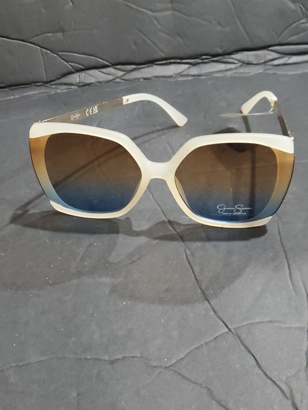 Jessica Simpson j6201 frost beige brown blue fade effect lenses sunglasses new